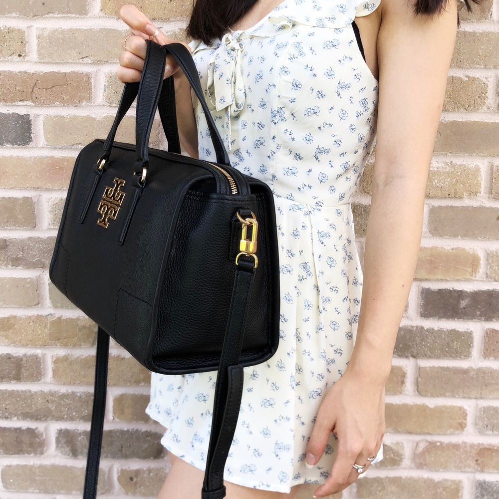Tory Burch Britten Large Satchel Black - Picture 6 of 8
